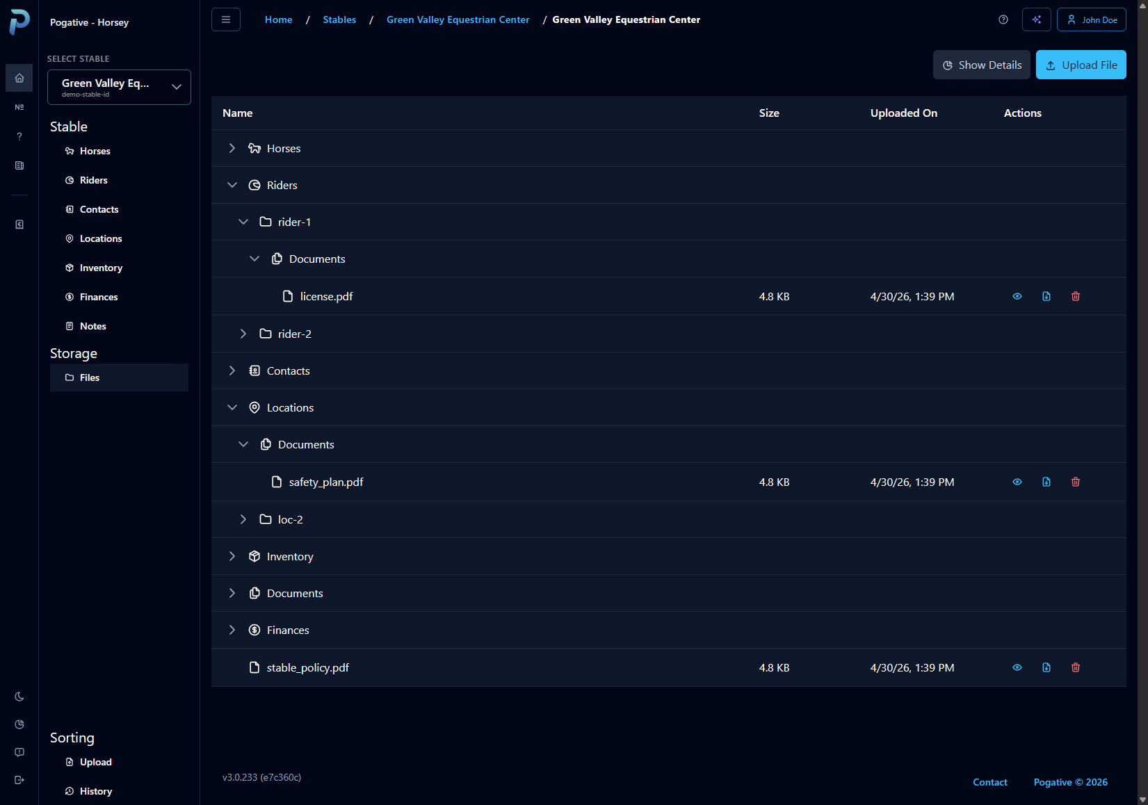 Horsey digital document and passport management for horses